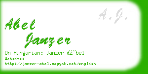 abel janzer business card